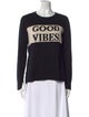 Pam & Gela Graphic Print Crew Neck Sweater