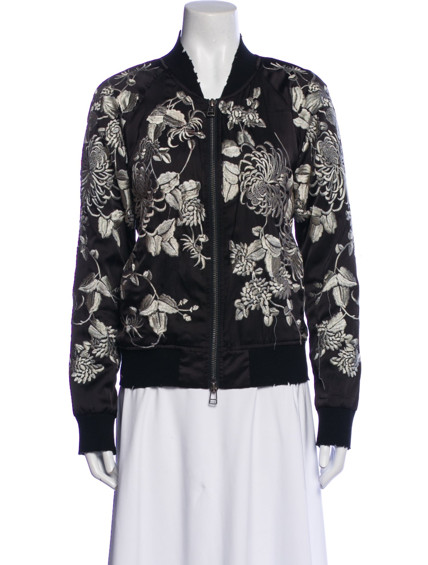 Pam & Gela Floral Print Bomber Jacket