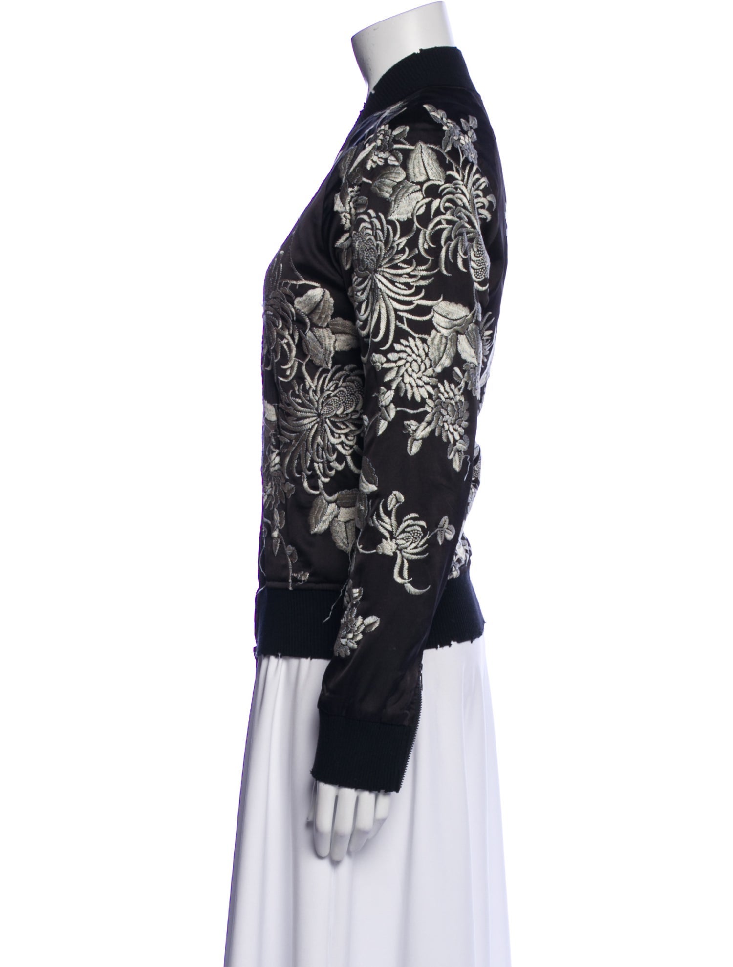 Pam & Gela Floral Print Bomber Jacket