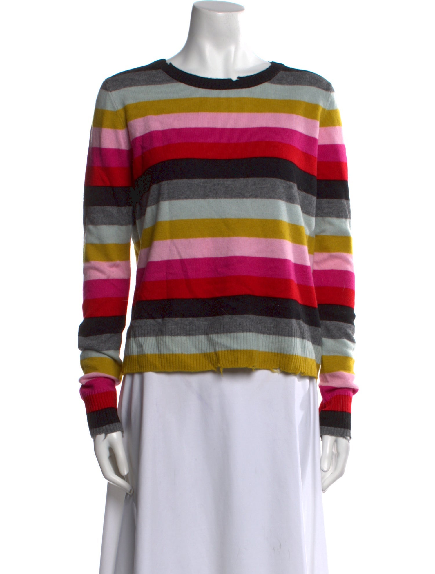 Pam & Gela Striped Bateau Neckline Sweater