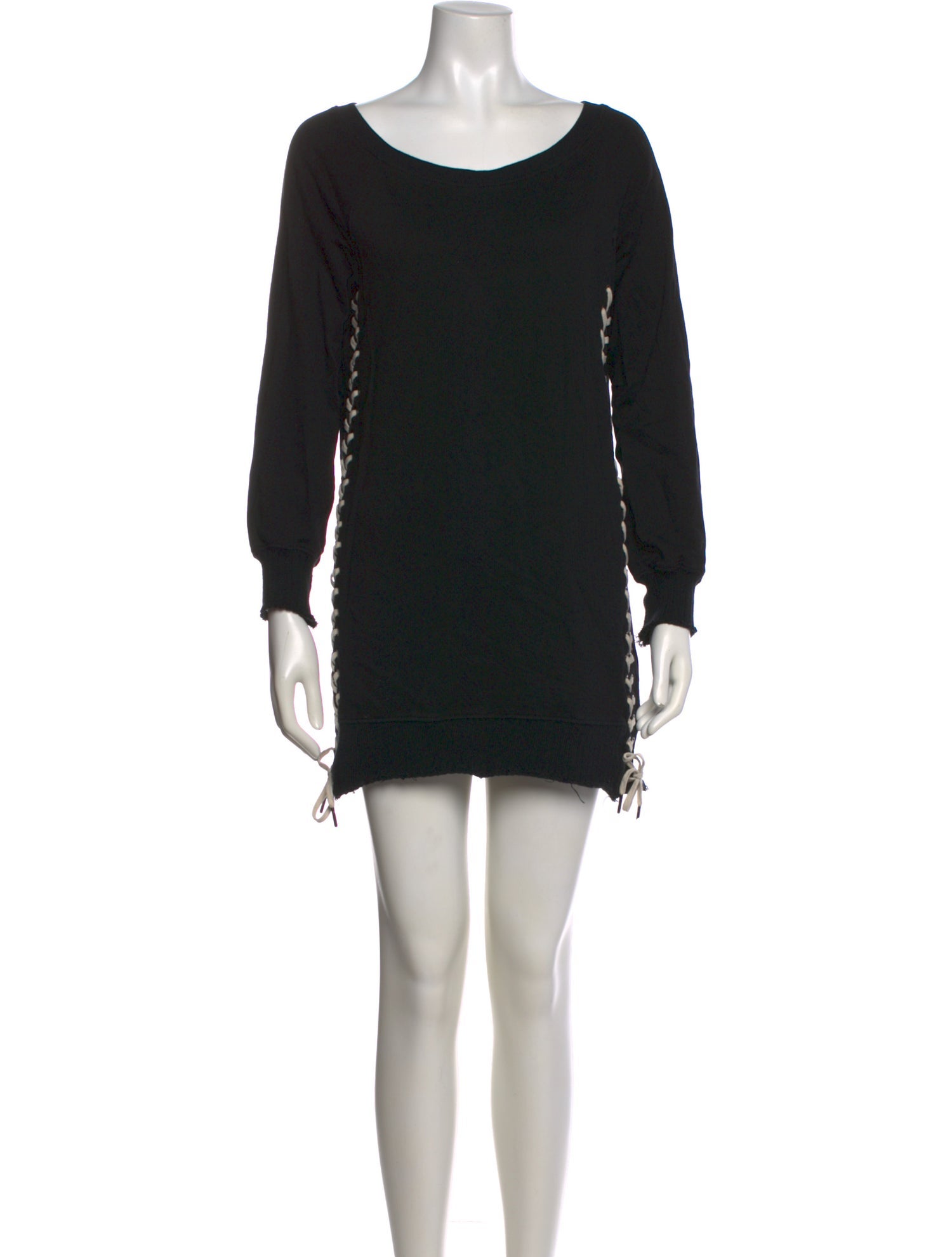 Pam & Gela Bateau Neckline Mini Dress