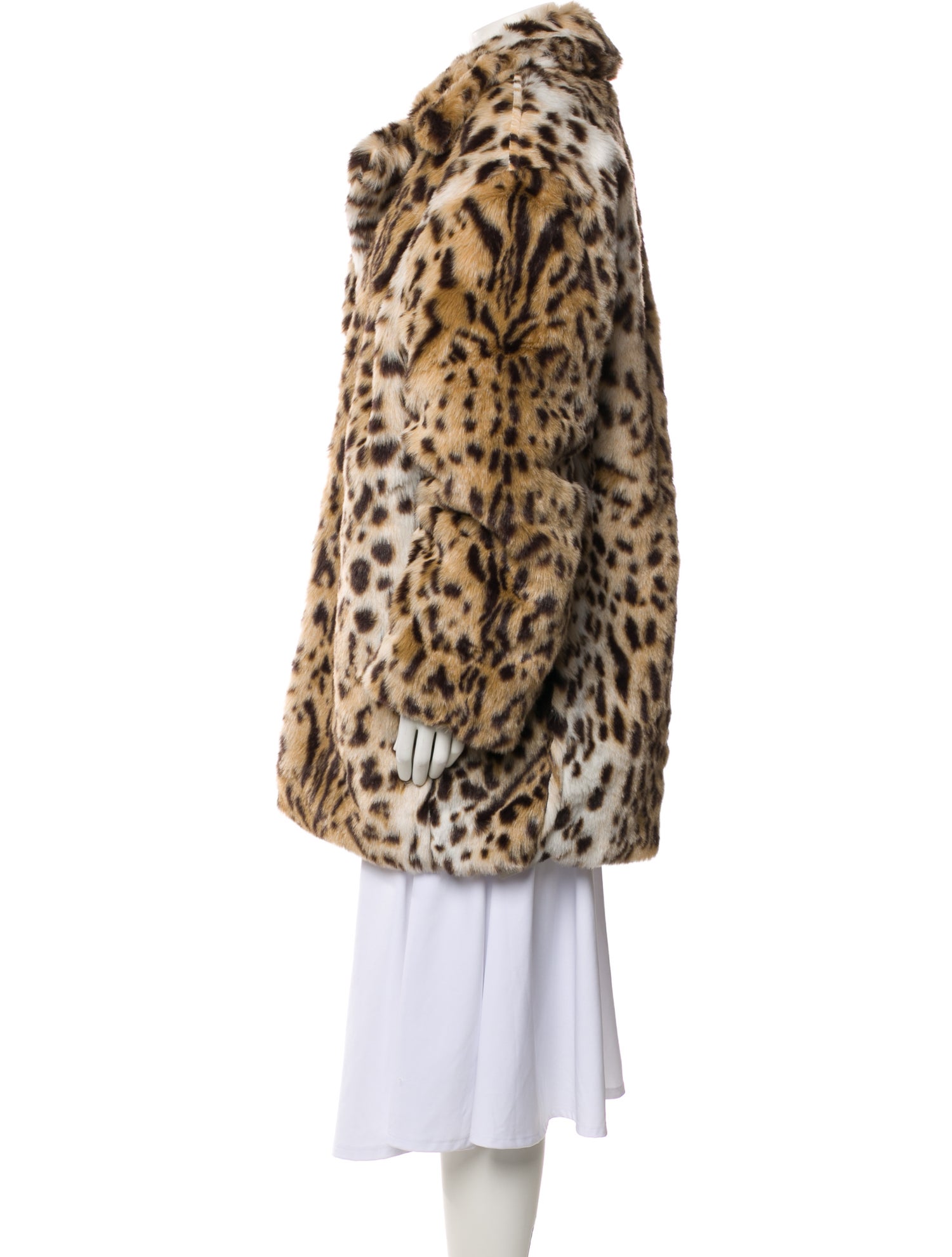 Pam & Gela Animal Print Faux Fur Coat