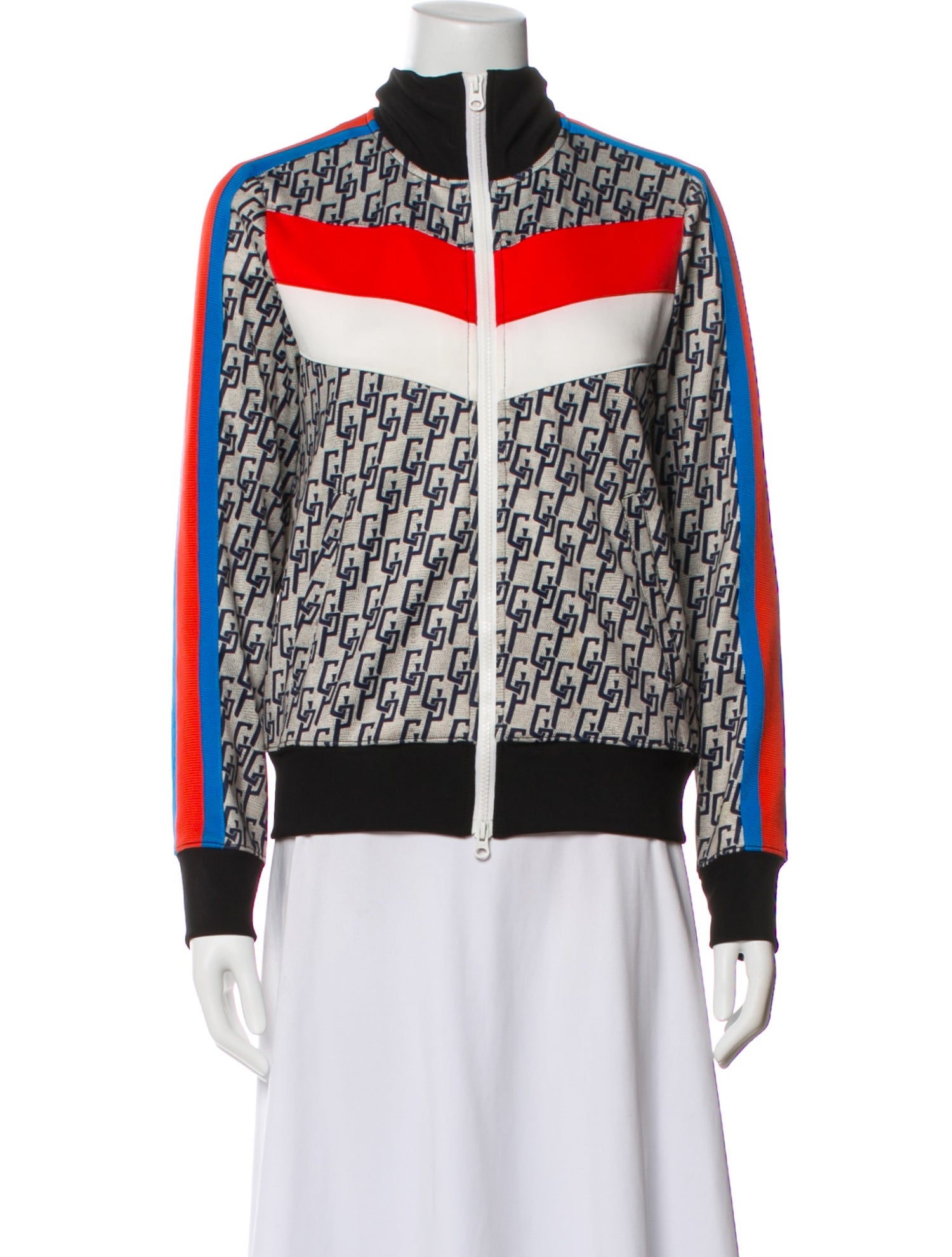 Pam & Gela Striped Bomber Jacket