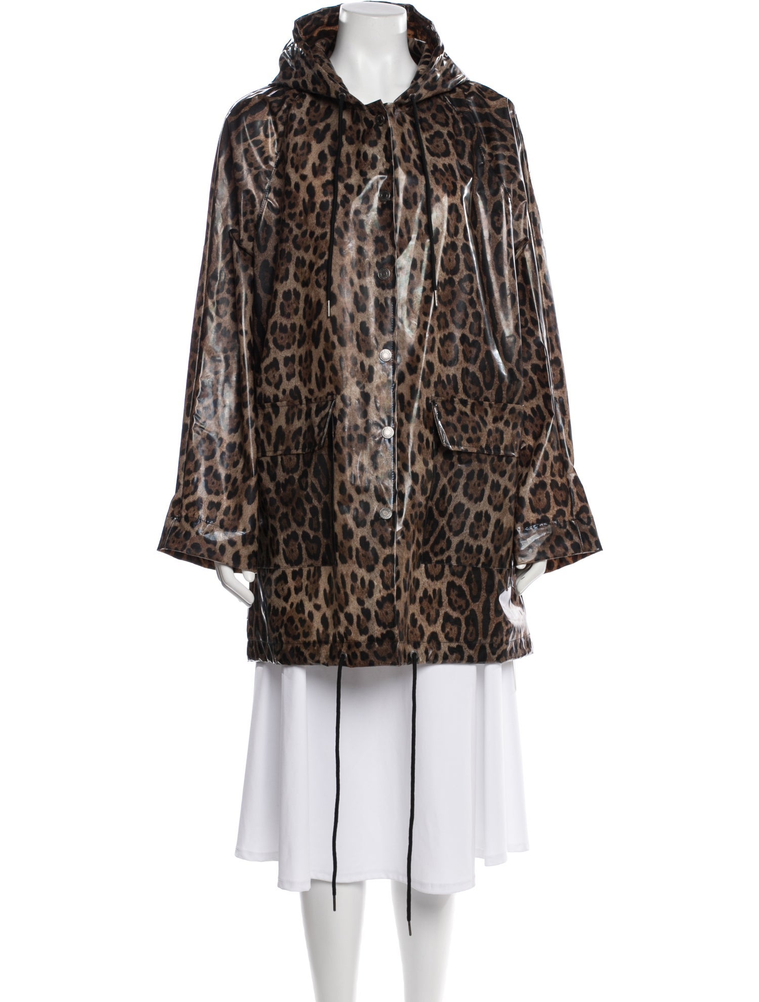 Pam & Gela Animal Print Faux Fur Coat