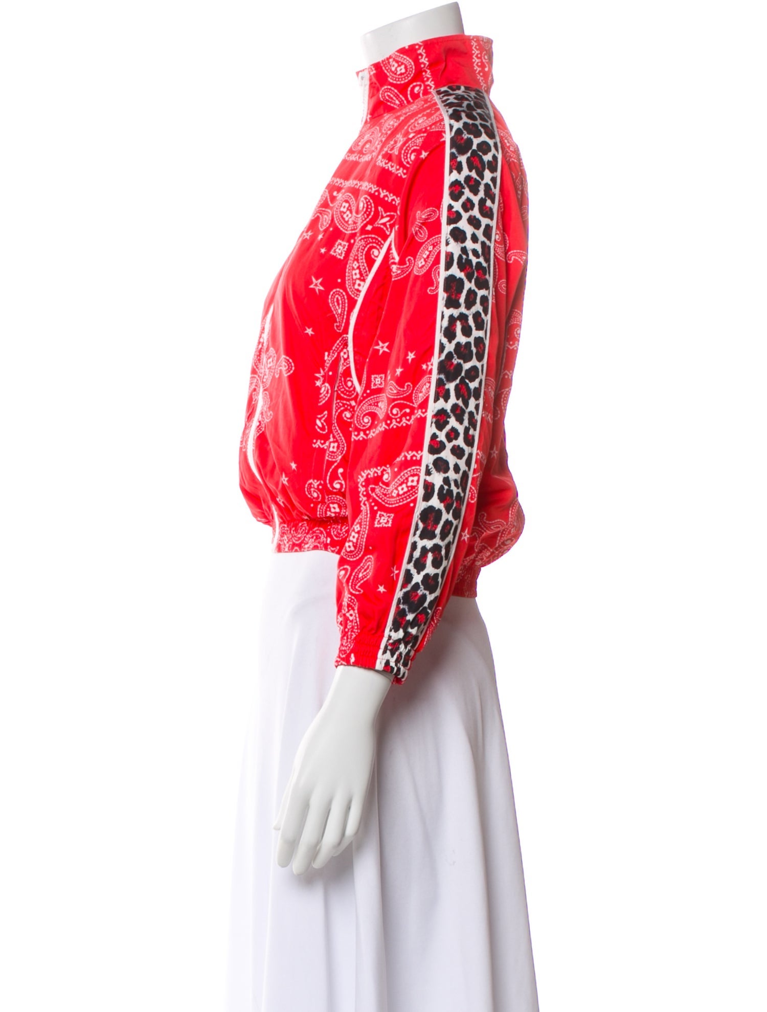 Pam & Gela Paisley Print Biker Jacket