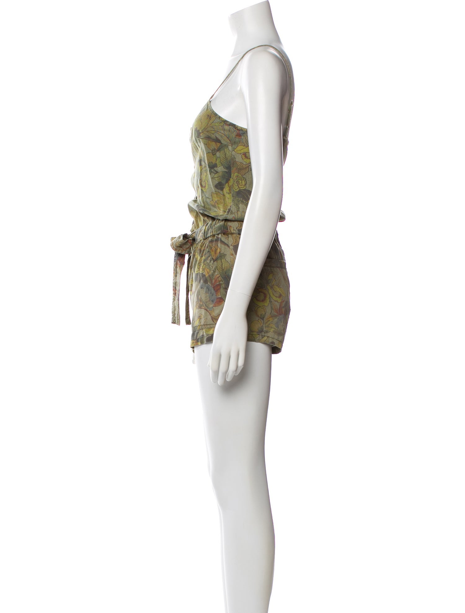 Pam & Gela Floral Print V-Neck Romper w/ Tags