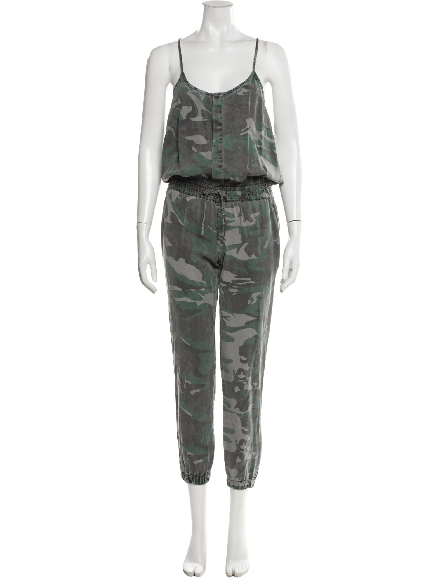 Pam & Gela Camouflage Print Scoop Neck Jumpsuit w/ Tags