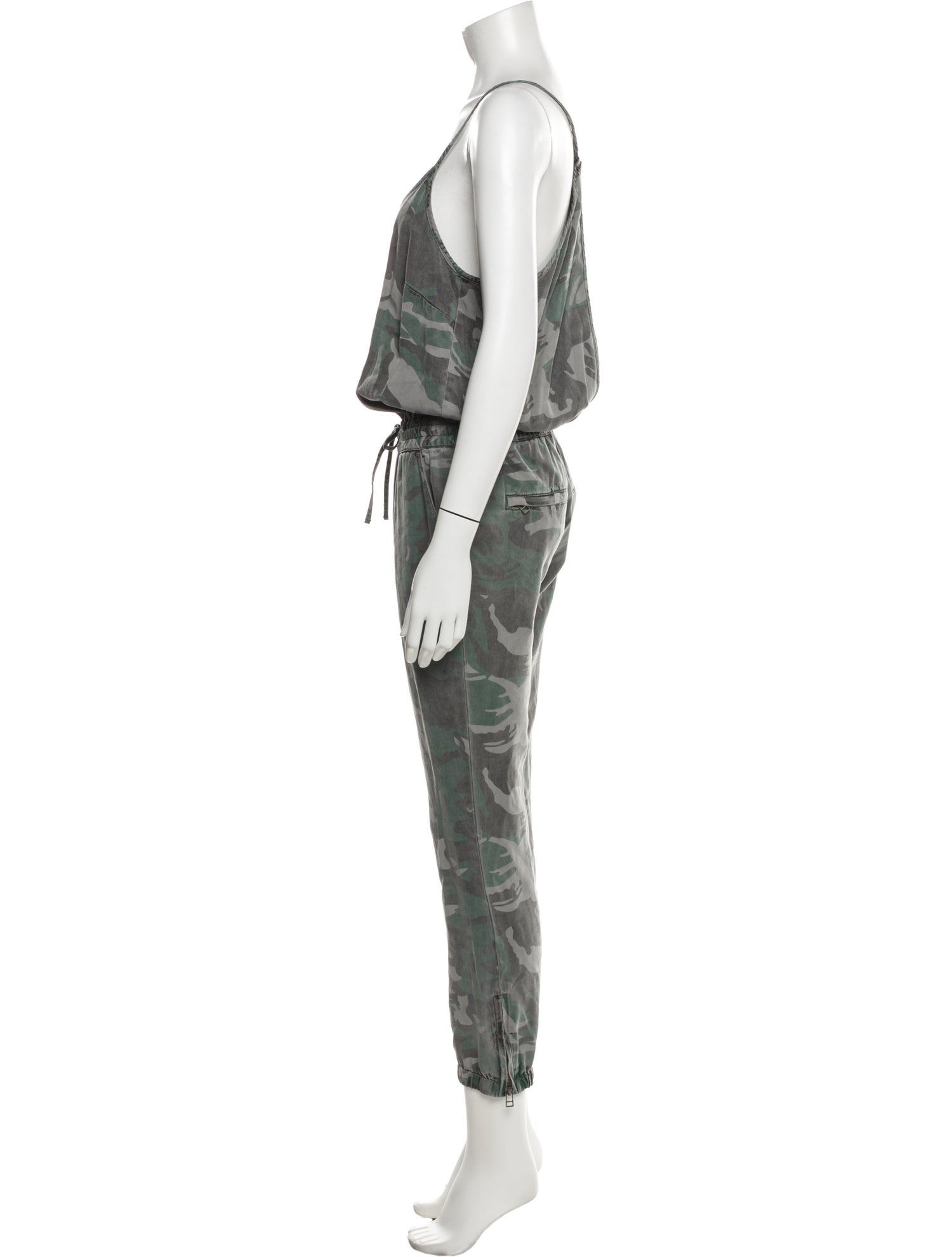 Pam & Gela Camouflage Print Scoop Neck Jumpsuit w/ Tags