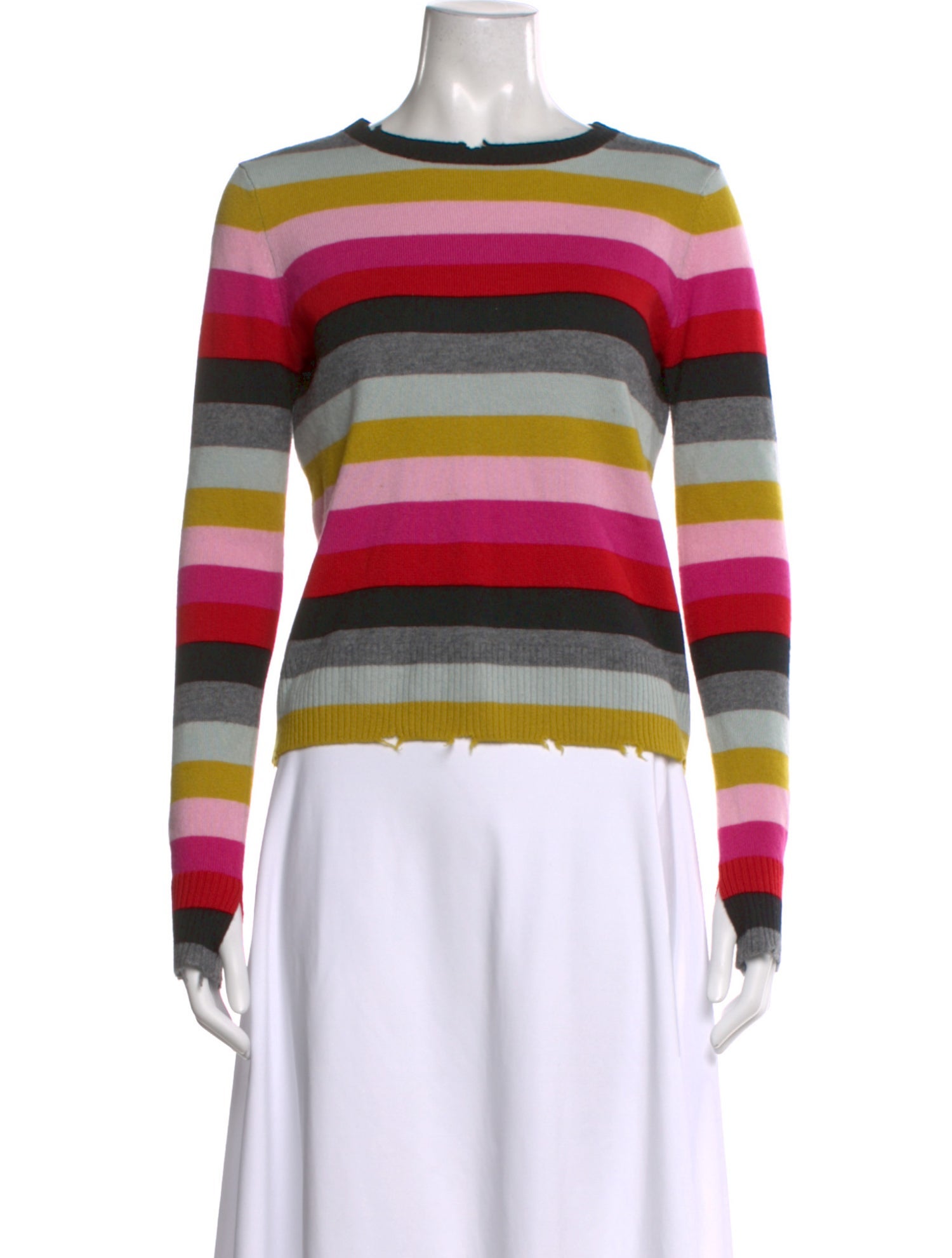 Pam & Gela Striped Scoop Neck Sweater