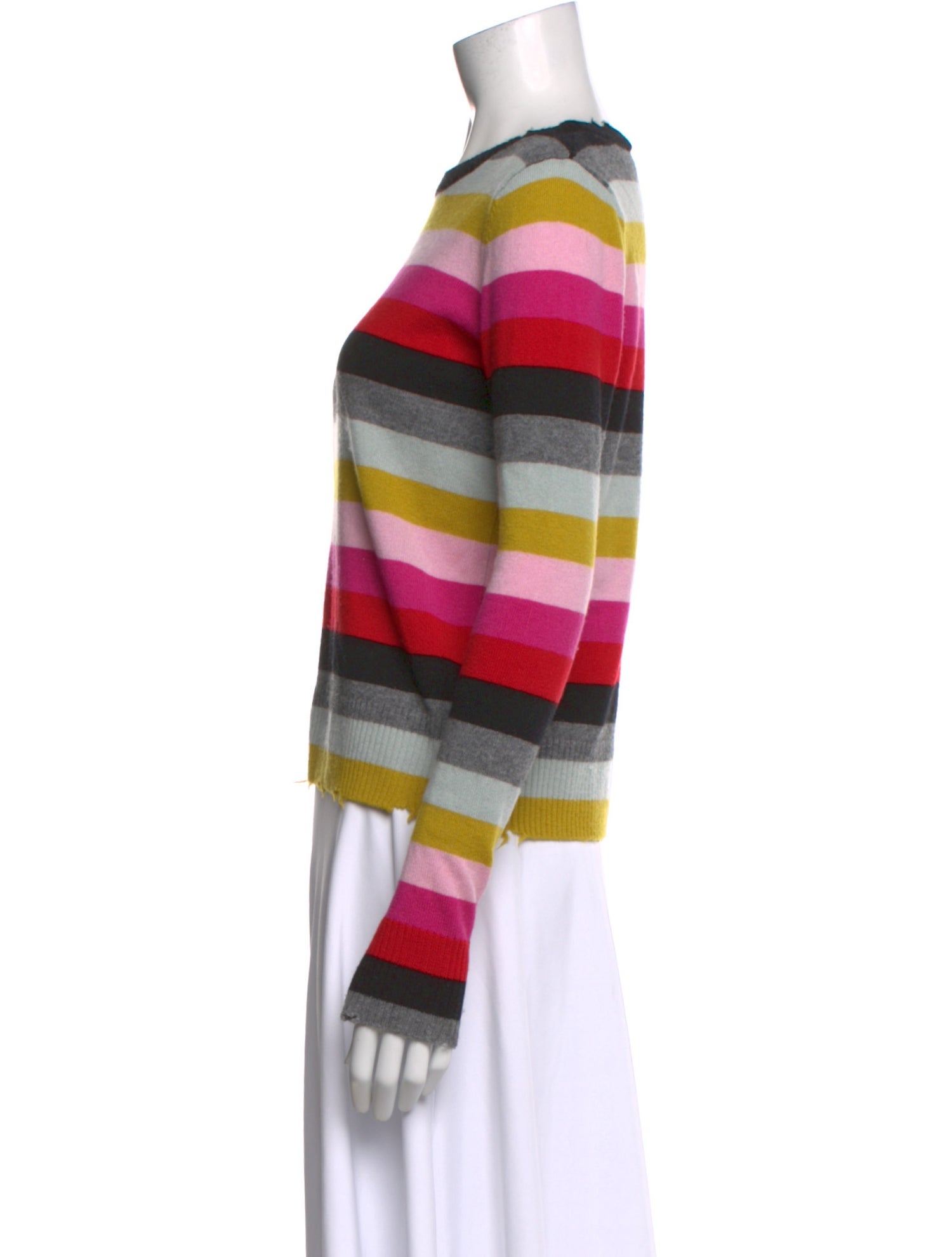 Pam & Gela Striped Scoop Neck Sweater