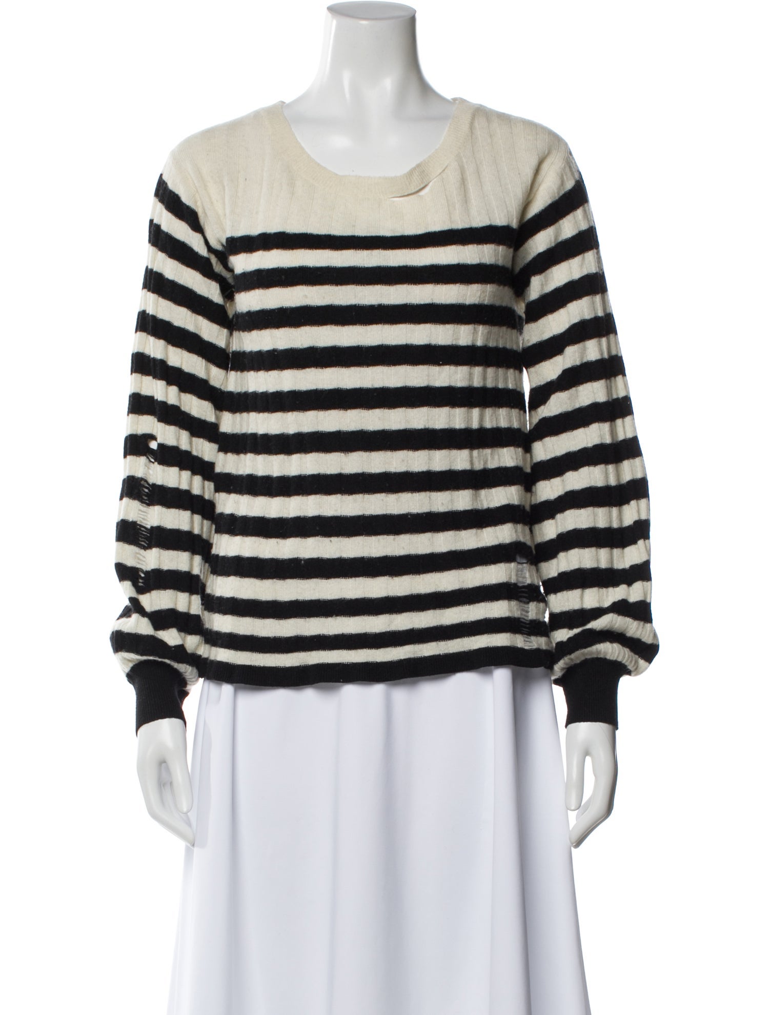Pam & Gela Striped Scoop Neck Sweater