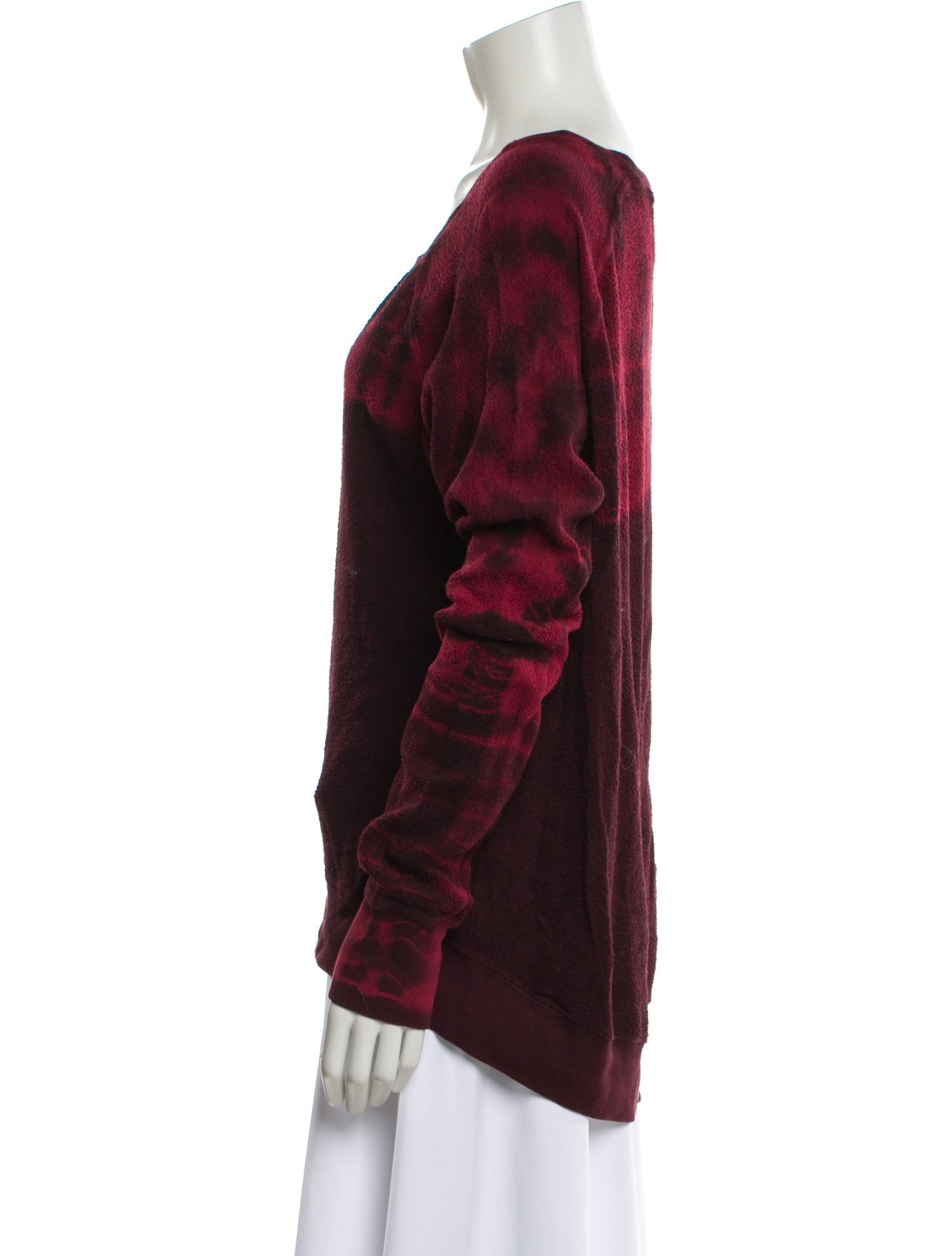 Pam & Gela Tie-Dye Print Scoop Neck Sweater