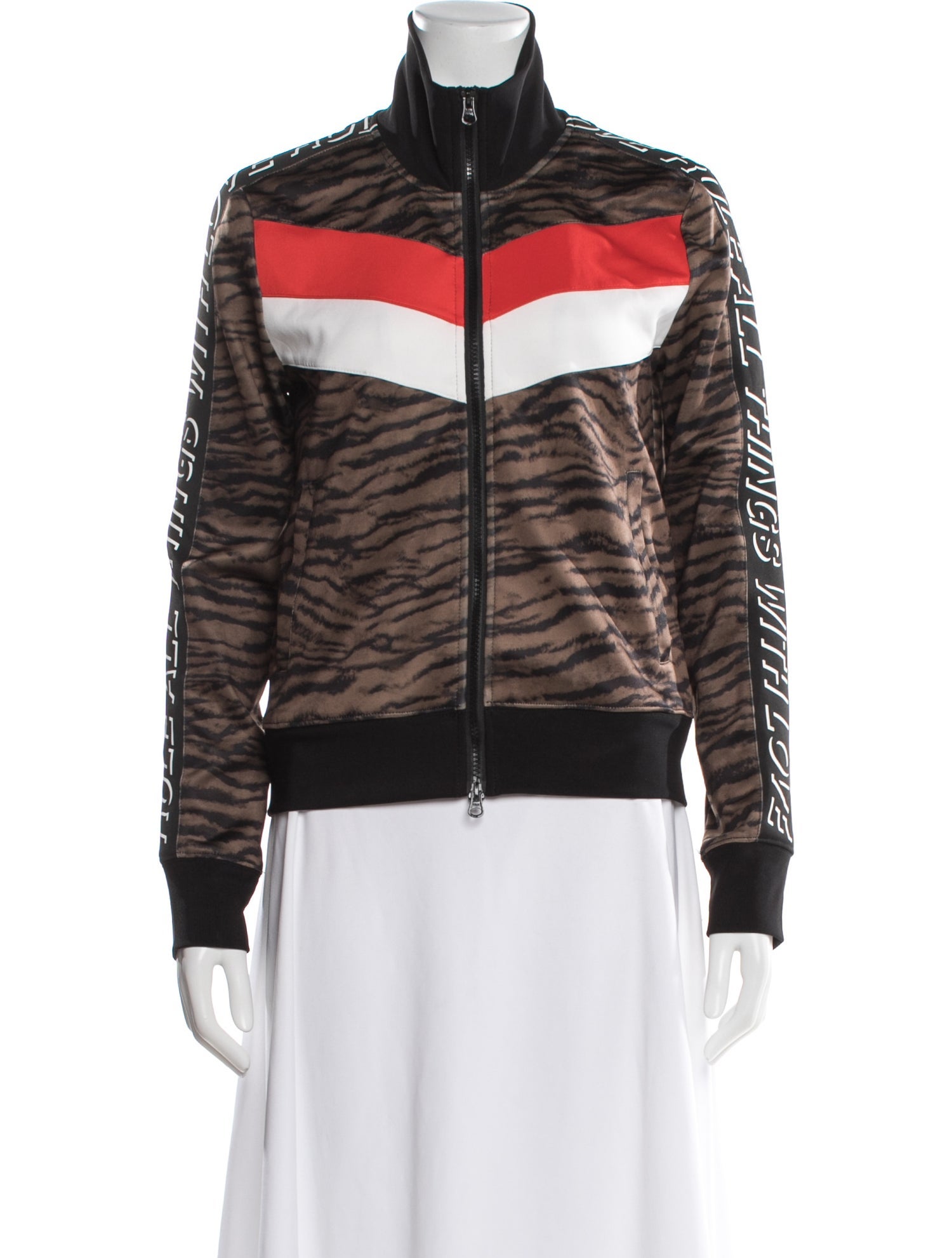 Pam & Gela Striped Bomber Jacket