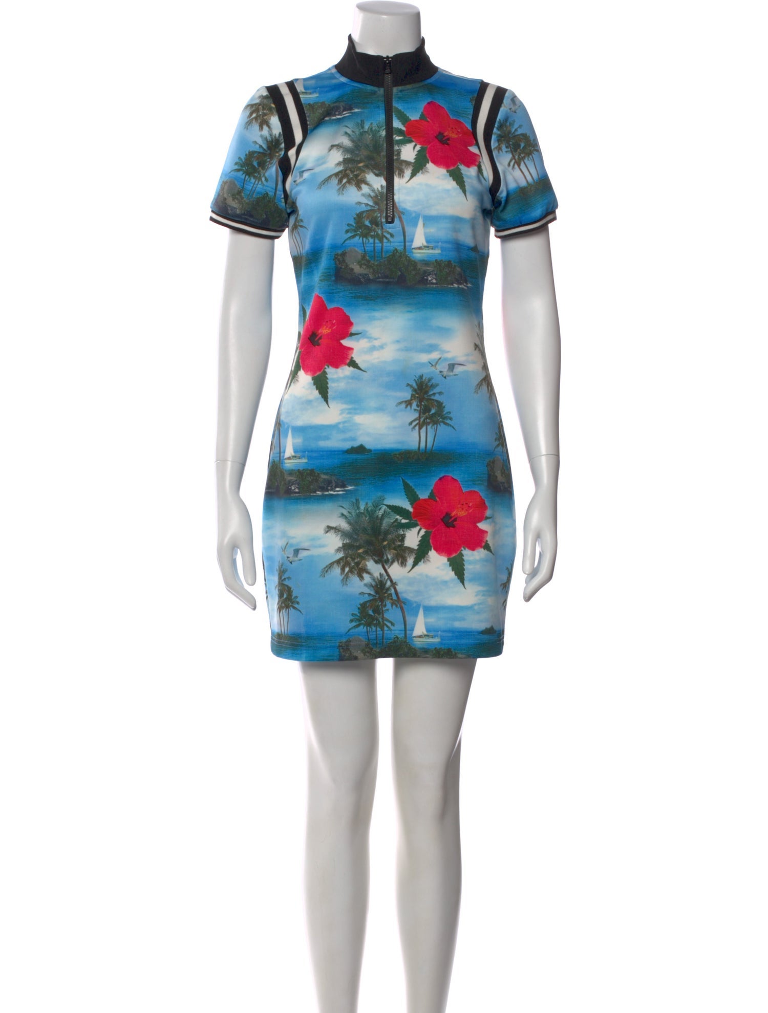 Pam & Gela Floral Print Mini Dress