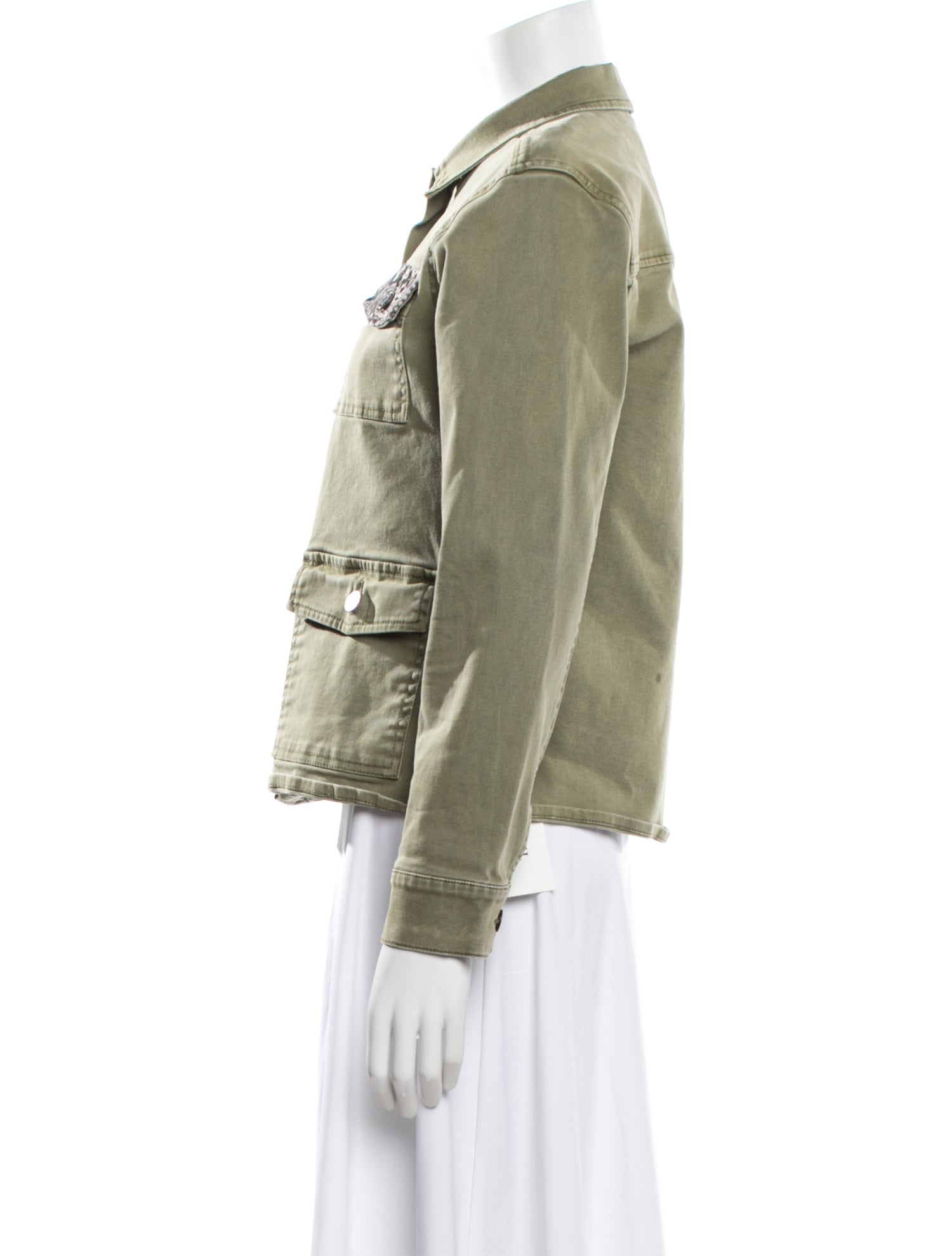 Pam & Gela Animal Print Utility Jacket