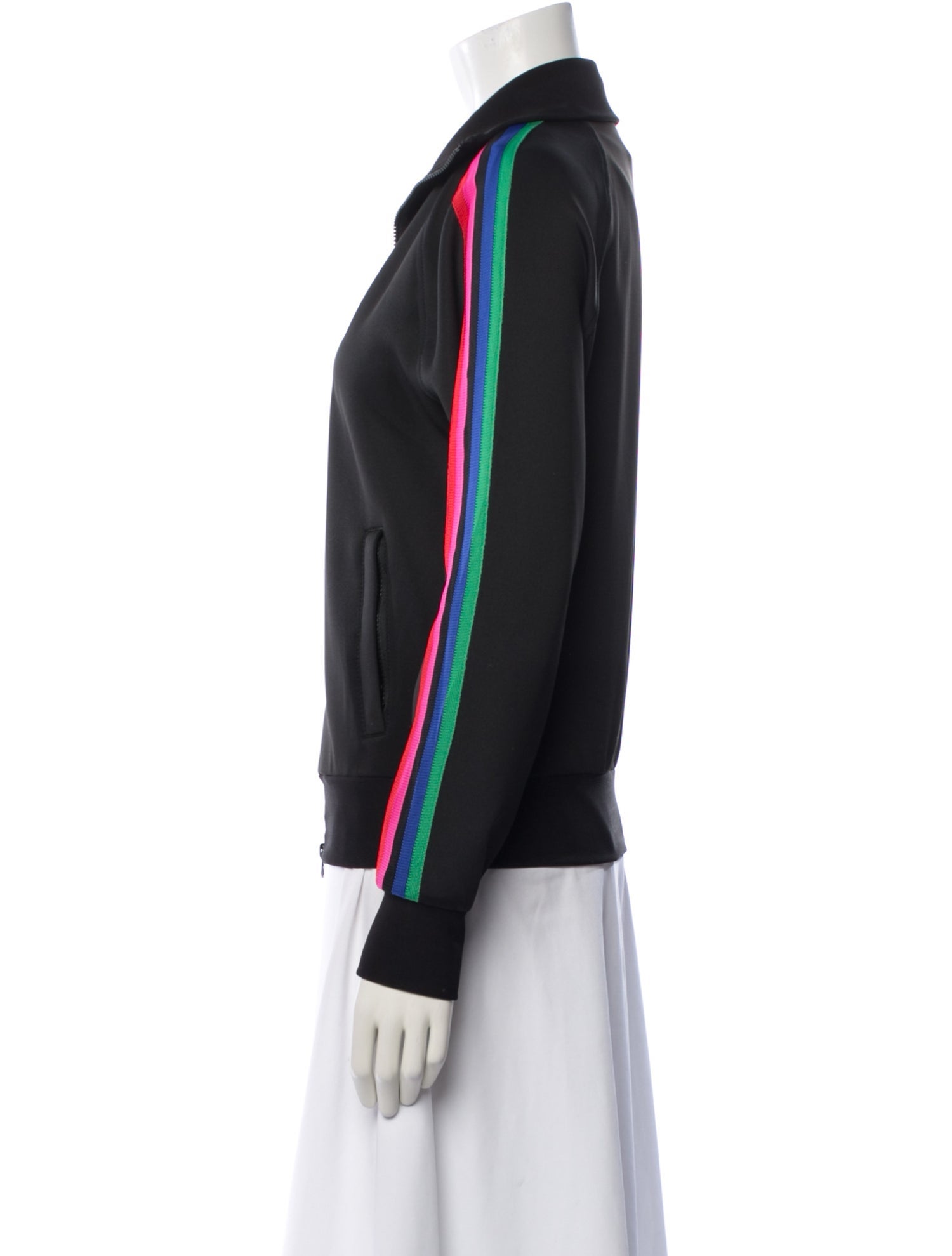 Pam & Gela Striped Bomber Jacket