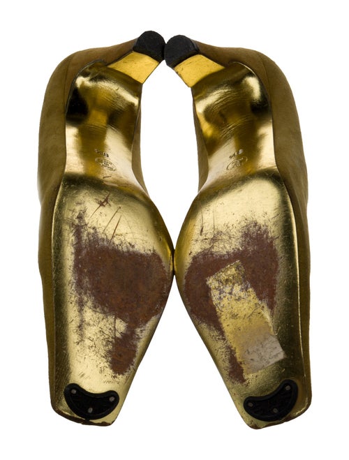 Philippe Model Suede Embroidered Accent Pumps