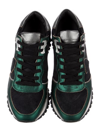 Philippe Model Suede Printed Athletic Sneakers