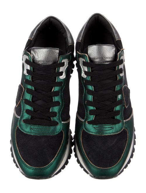 Philippe Model Suede Printed Athletic Sneakers
