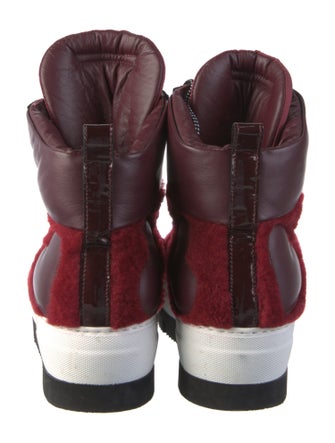 Philippe Model Faux Fur Printed Wedge Sneakers