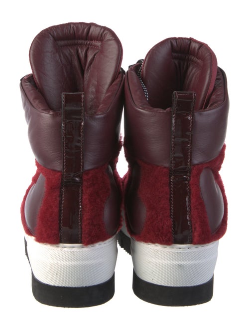 Philippe Model Faux Fur Printed Wedge Sneakers