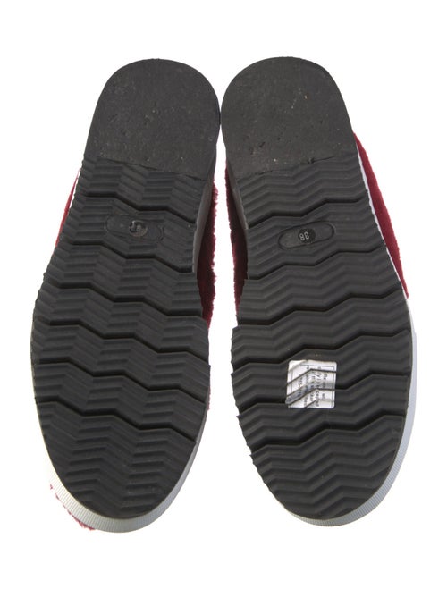 Philippe Model Faux Fur Printed Wedge Sneakers