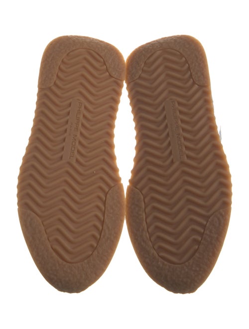 Philippe Model Suede Colorblock Pattern Sneakers