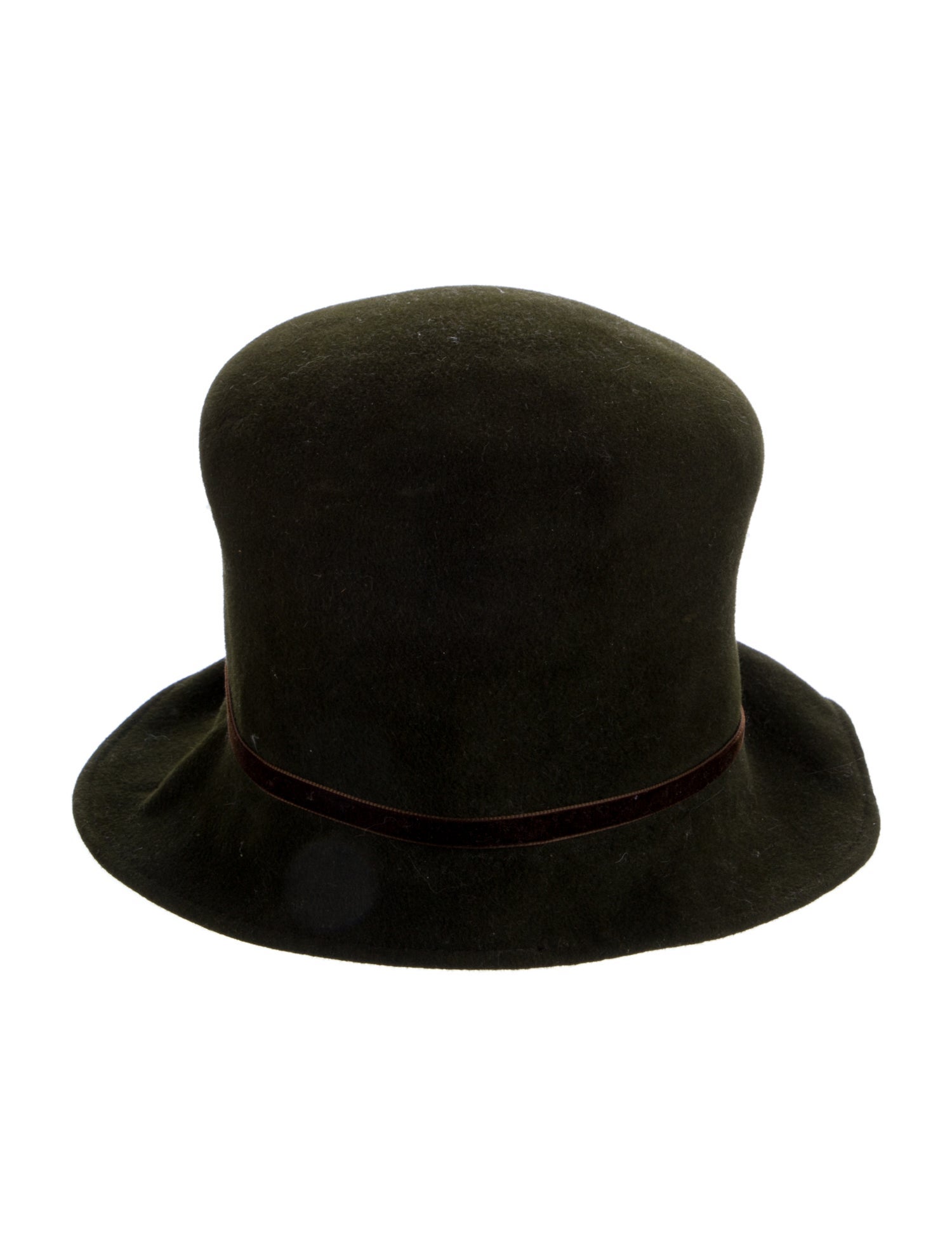 Philippe Model Women's Green Felt Bucket Hat