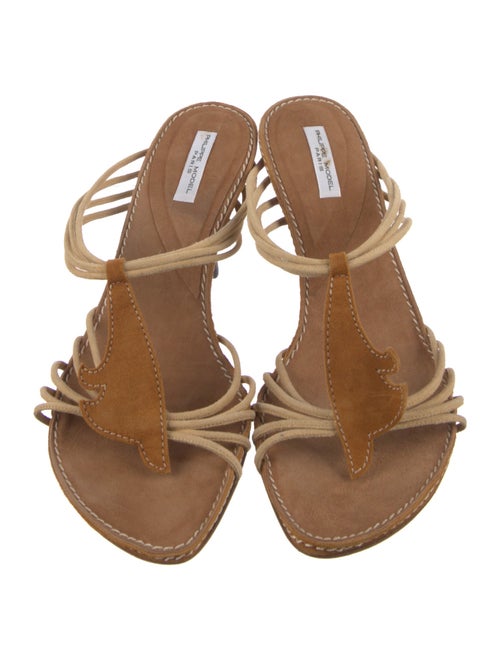 Philippe Model Suede T-Strap Sandals