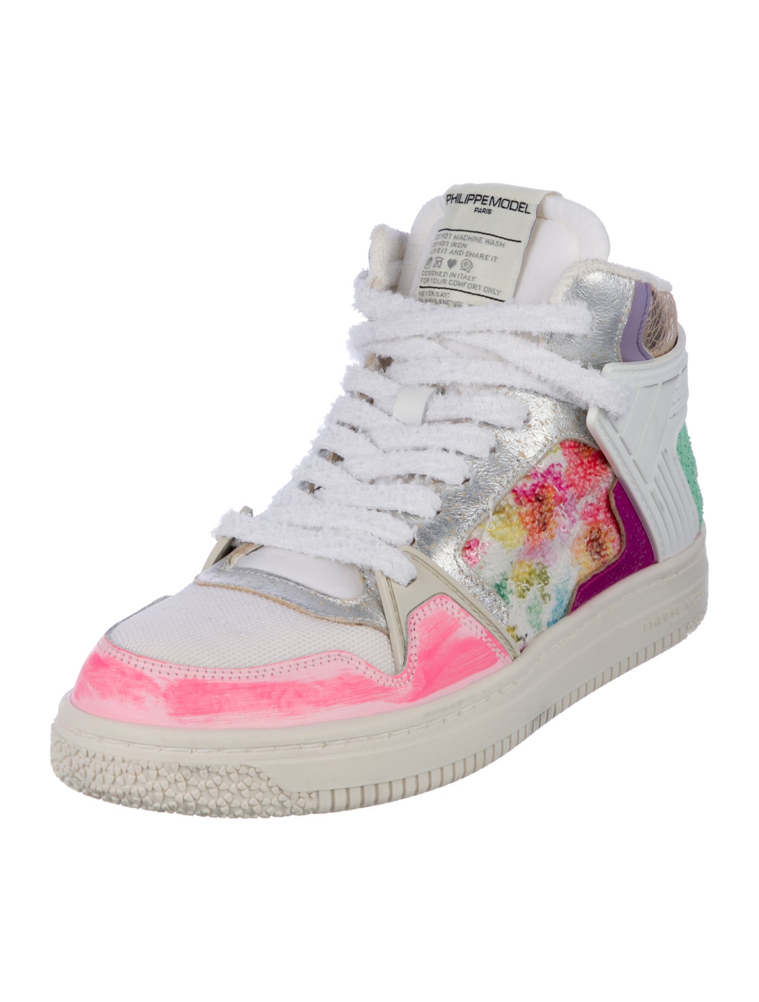 Philippe Model Leather Printed Sneakers