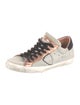 Philippe Model Suede Colorblock Pattern Sneakers