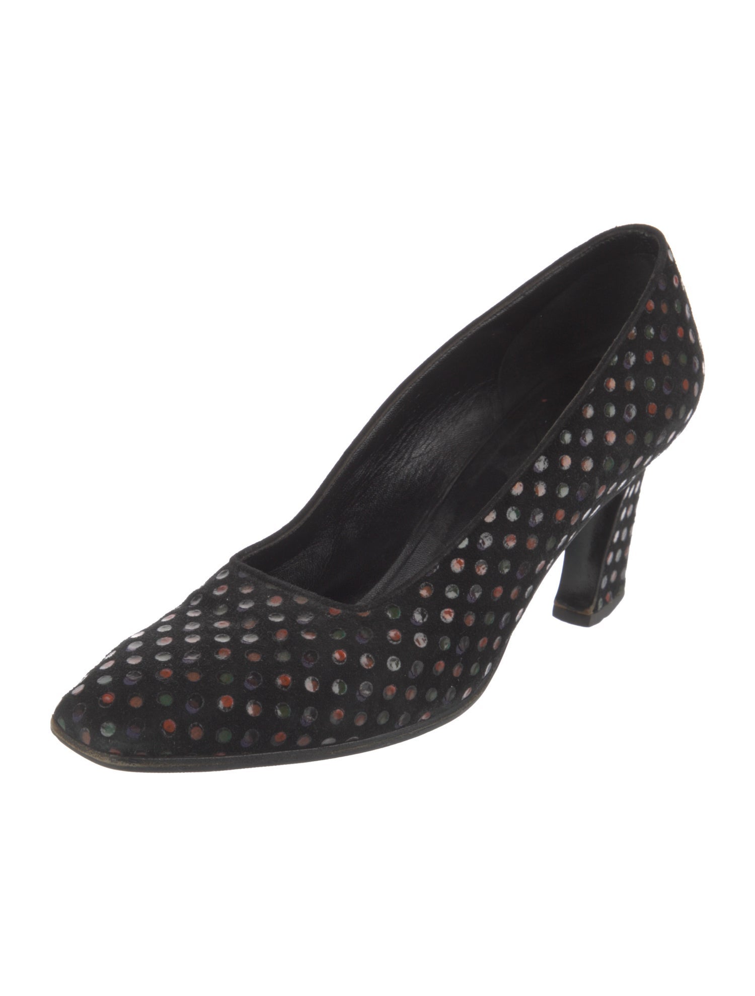 Philippe Model Suede Polka Dot Print Pumps