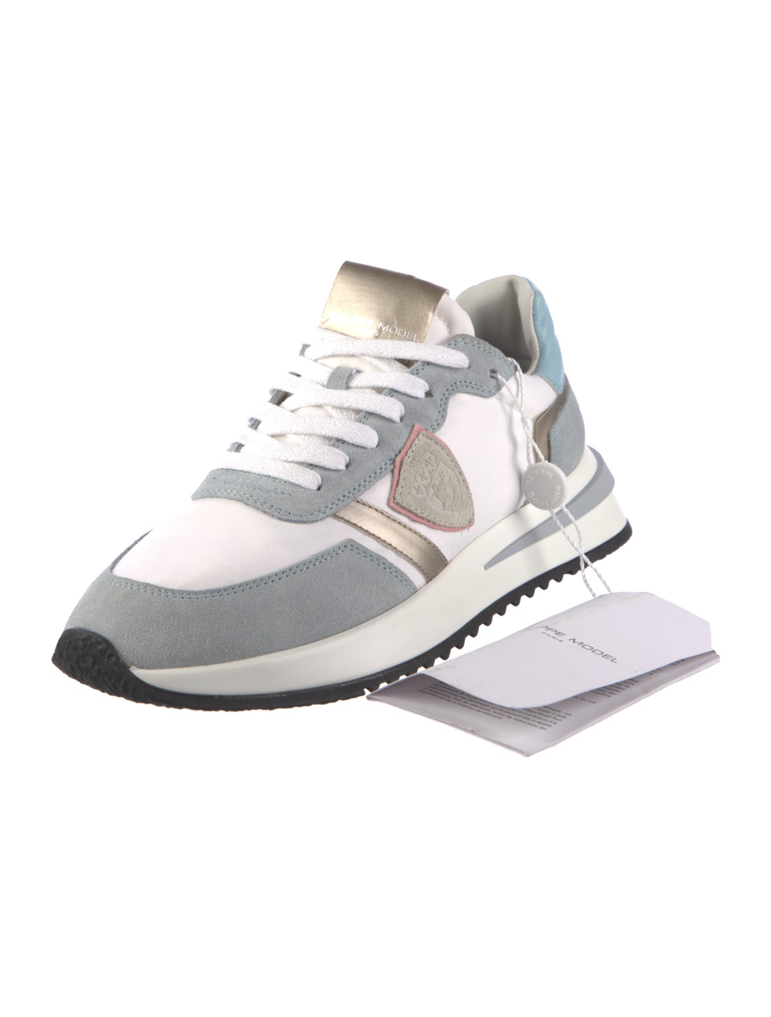 Philippe Model Nylon Colorblock Pattern Sneakers