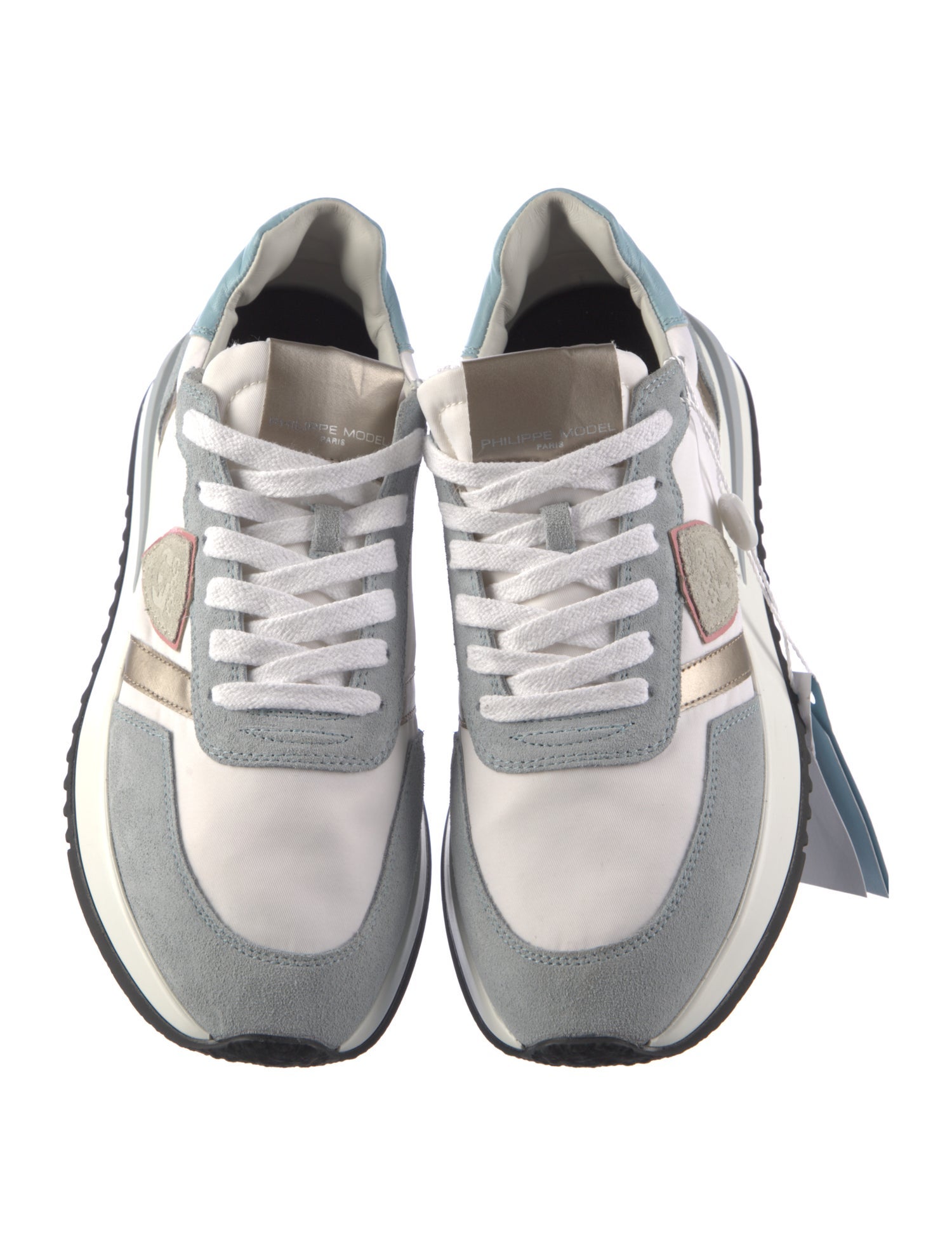 Philippe Model Nylon Colorblock Pattern Sneakers