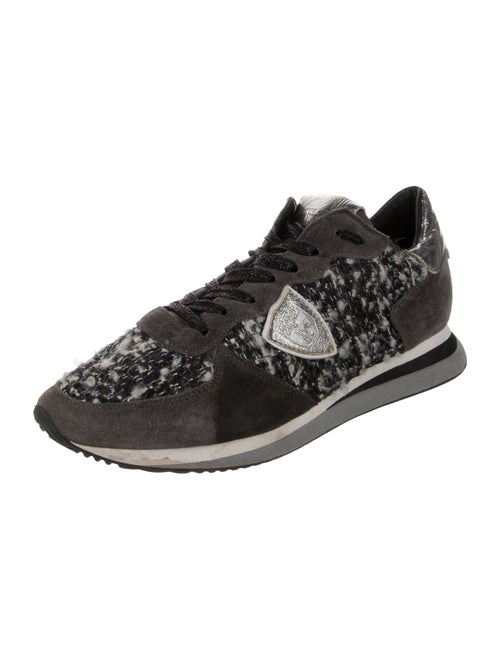 Philippe Model Suede Tweed Pattern Sneakers