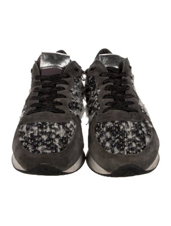 Philippe Model Suede Tweed Pattern Sneakers