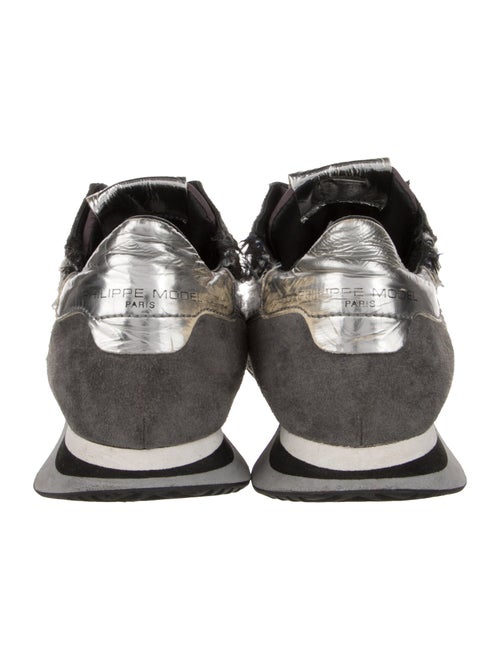 Philippe Model Suede Tweed Pattern Sneakers