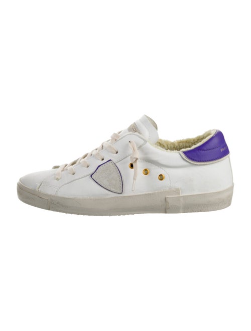 Philippe Model Leather Distressed Accents Sneakers