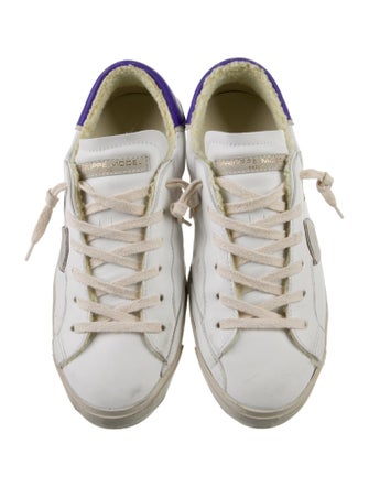 Philippe Model Leather Distressed Accents Sneakers