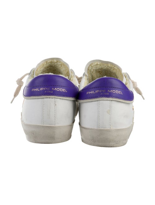 Philippe Model Leather Distressed Accents Sneakers