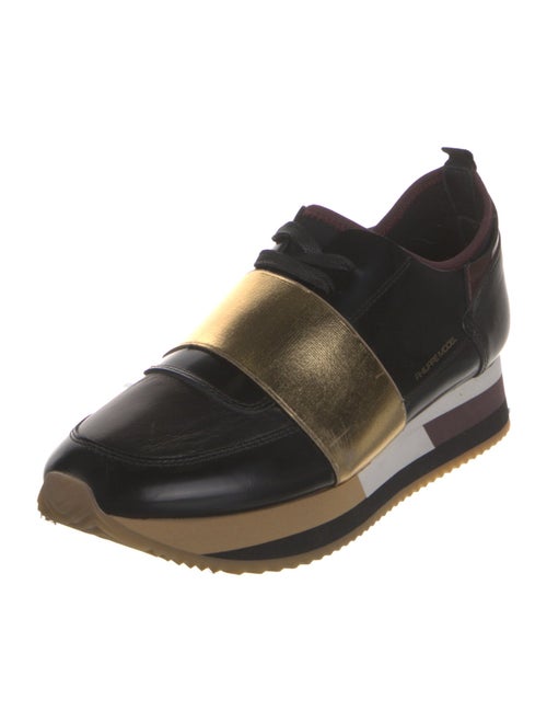 Philippe Model Leather Colorblock Pattern Athletic Sneakers