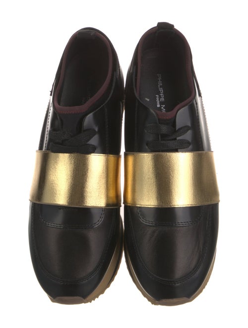 Philippe Model Leather Colorblock Pattern Athletic Sneakers