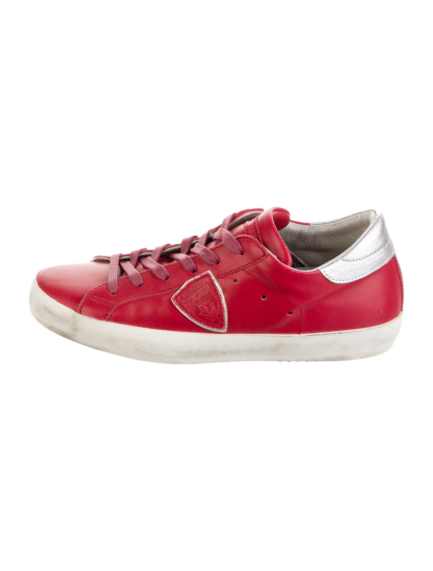 Philippe Model Leather Colorblock Pattern Sneakers