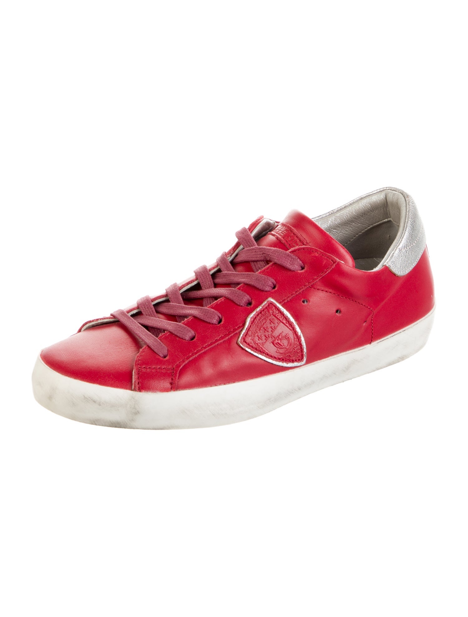 Philippe Model Leather Colorblock Pattern Sneakers