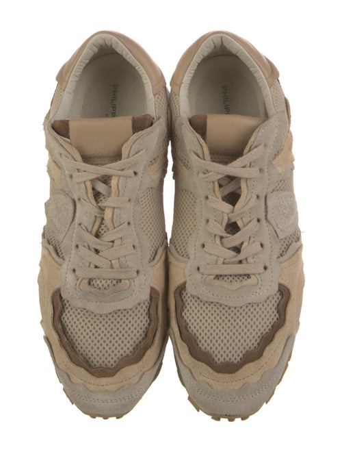 Philippe Model Suede Colorblock Pattern Athletic Sneakers