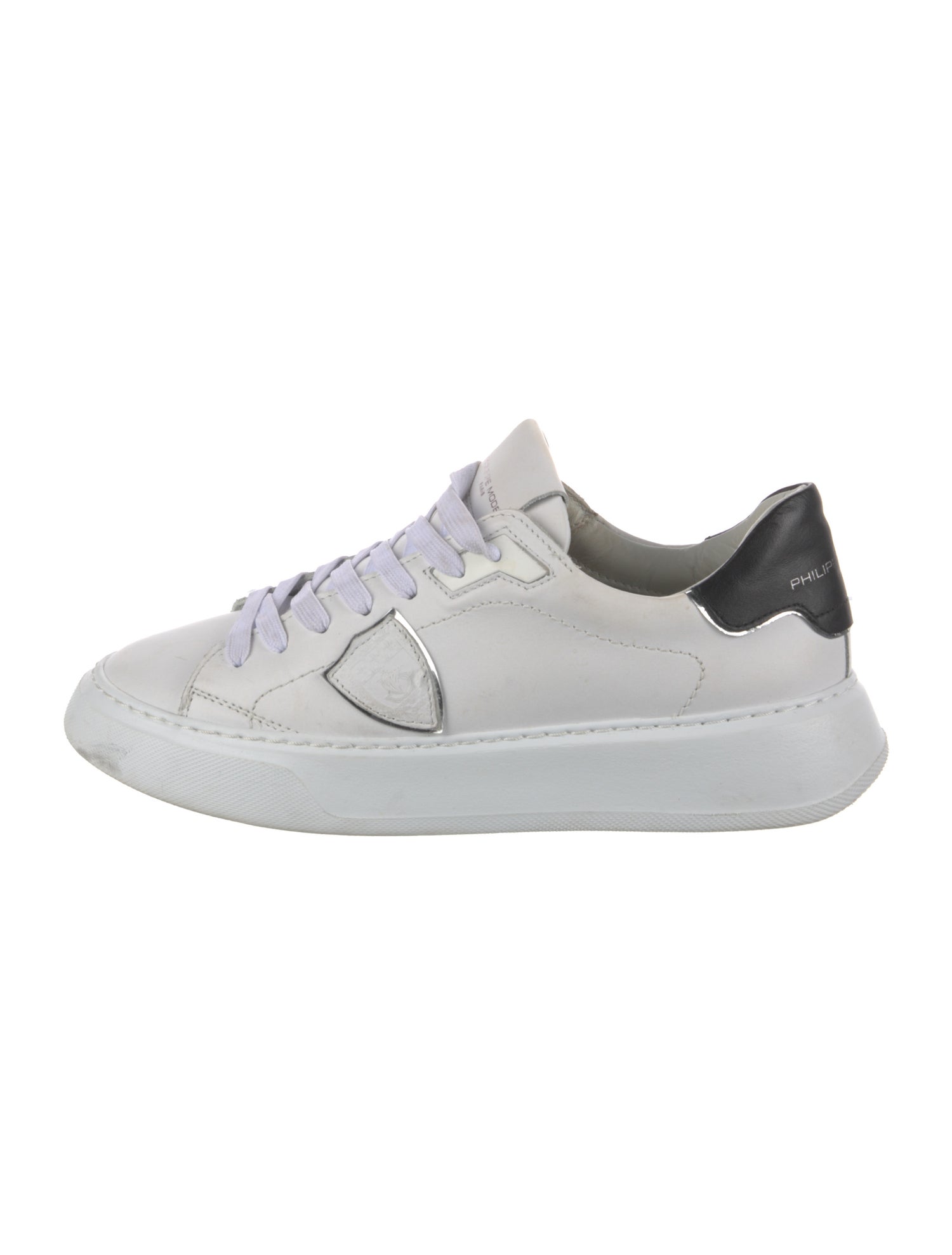 Philippe Model Leather Glitter Accents Sneakers