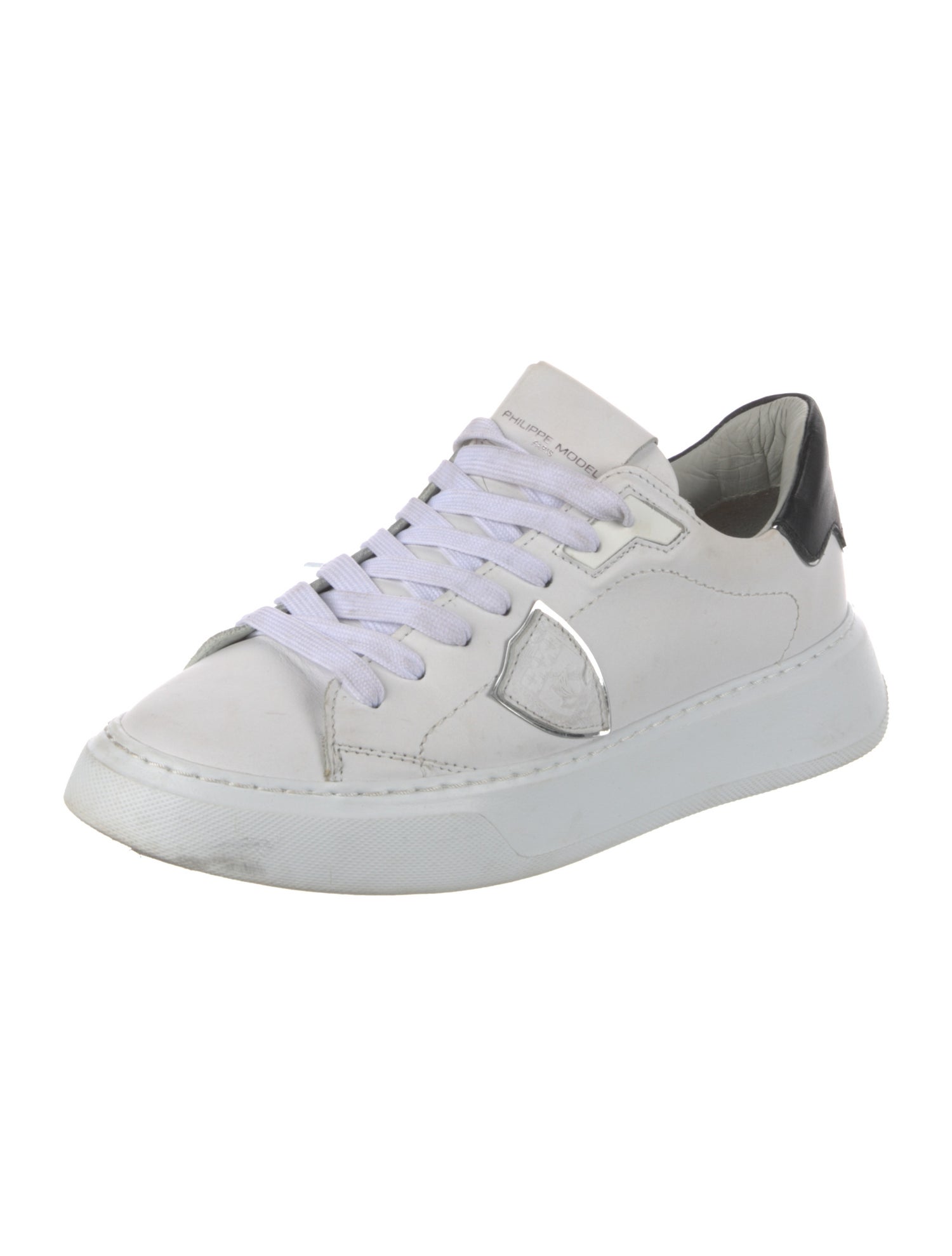 Philippe Model Leather Glitter Accents Sneakers