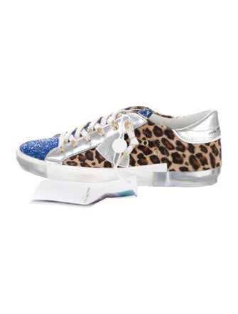 Philippe Model Ponyhair Animal Print Sneakers
