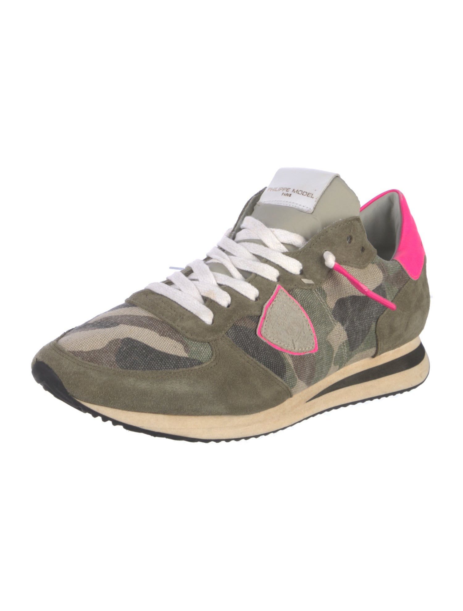 Philippe Model Suede Camouflage Print Sneakers