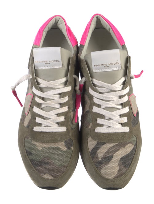 Philippe Model Suede Camouflage Print Sneakers
